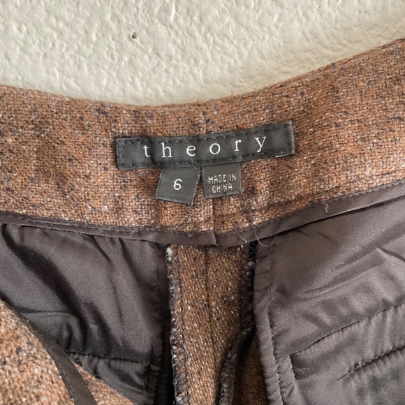 Theory Tensley Wool and Silk Blend Flared Trousers - Picture 3 of 6